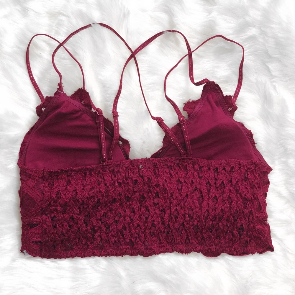 🆕 Lena Crochet Lace Bralette - Burgundy - Picture 4 of 8